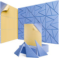 12 pack Acoustic Panels With Self-Adhesive, 12"X 12"X 0.4"Sound Proof Foam Panels, Sound Panels High Density, Soundproof Wall Panels for Home Studio Office Light Blue