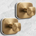 Shower Hooks for Inside Shower,Reusable Suction Cup Hooks for Glass Window,Mirror,Removable Towel Hooks for Bathrooms,2 Pack(Bronze)