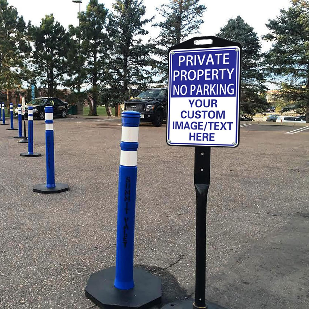 Private Property Sign No Parking Signs Custom Signs for Parking Lots Business and Schools Outdoor Use Aluminum Metal Decor 12x8 Inches