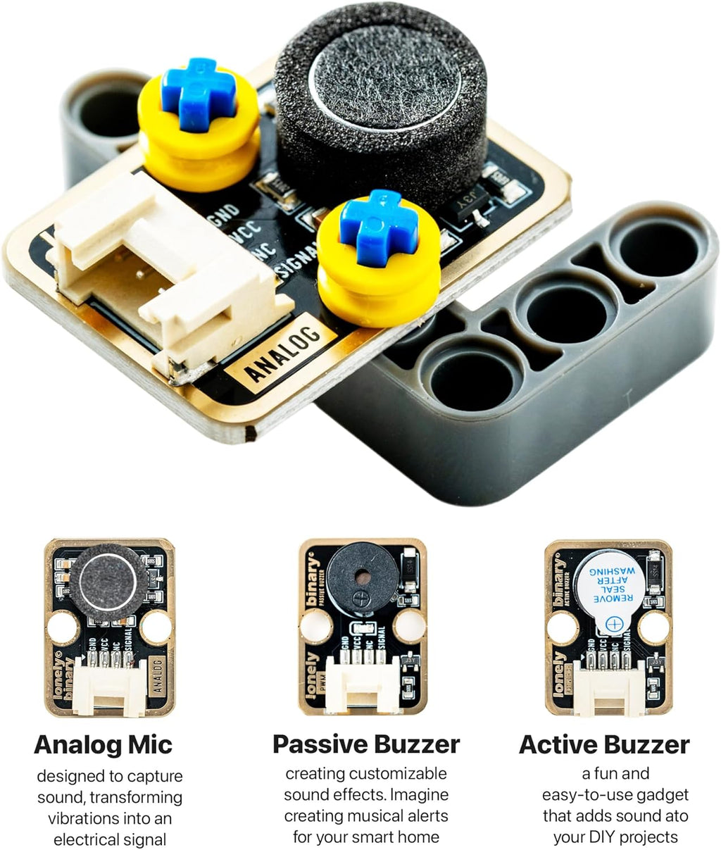 TinkerBlock ESP32-S3 Starter Kit – 16MB Flash ESP32-S3 WiFi & Bluetooth Development Board, S3 Expansion Board, 12 Plug-and-Play Modular Sensors – Compatible with Arduino IDE & ESP-IDF