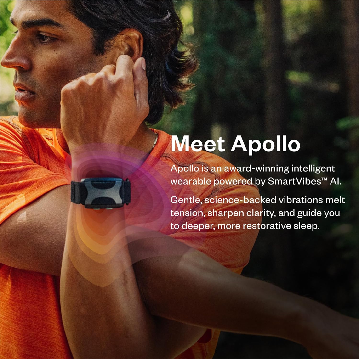 Apollo Neuro Wearable & 12-Month SmartVibes AI Membership – Sleep Aid & Stress Relief Device | Fall Asleep Faster, Sleep Longer & Deeper | Boost Focus, Relaxation & Calm (Rose)