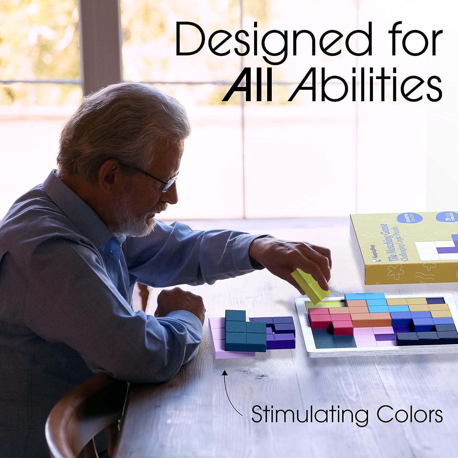 Keeping Busy Tile Matching Dementia Activities for Seniors | Memory Games for Seniors with Dementia Products for Elderly Brain Games for Adults Alzheimers Products for Elderly Brain Puzzles for Adults