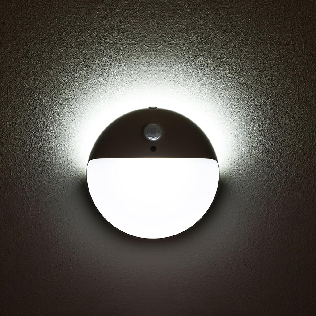 2 Pack Battery Night Light, Toilet Lights, 2.6" Small Motion Senor Light, Stick on Lights, 3 Light Modes, Dimmable LED Nightlight for Closet, Stairs, Garage, Cabinet, Toliet, Daylight White