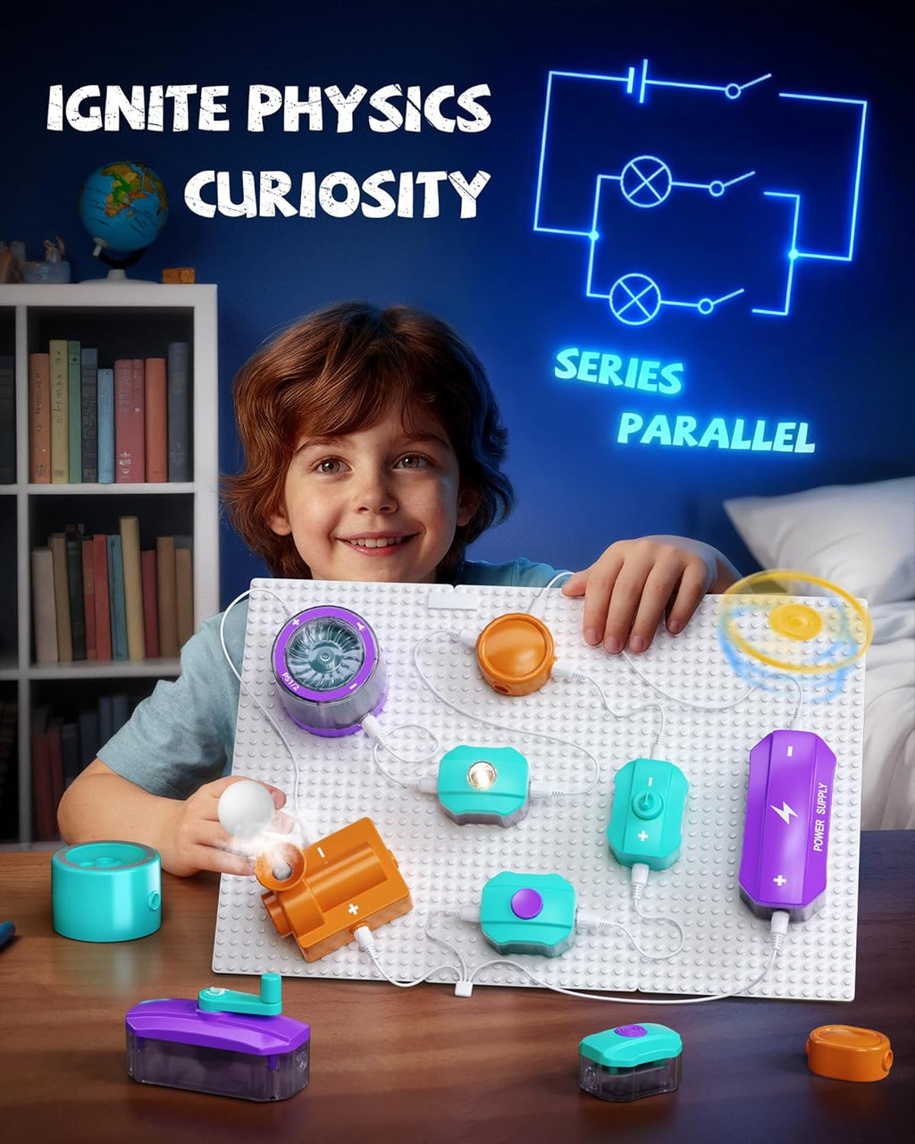 Science Kits for Kids Age 5-7 8-12, STEM Science Circuits Experiments for Kid, Over 450 Projects, 45 Circuit Parts, STEM Toys for 5+ Year Old, Ideas Gifts for Smart Kids, Educational Toy Gifts