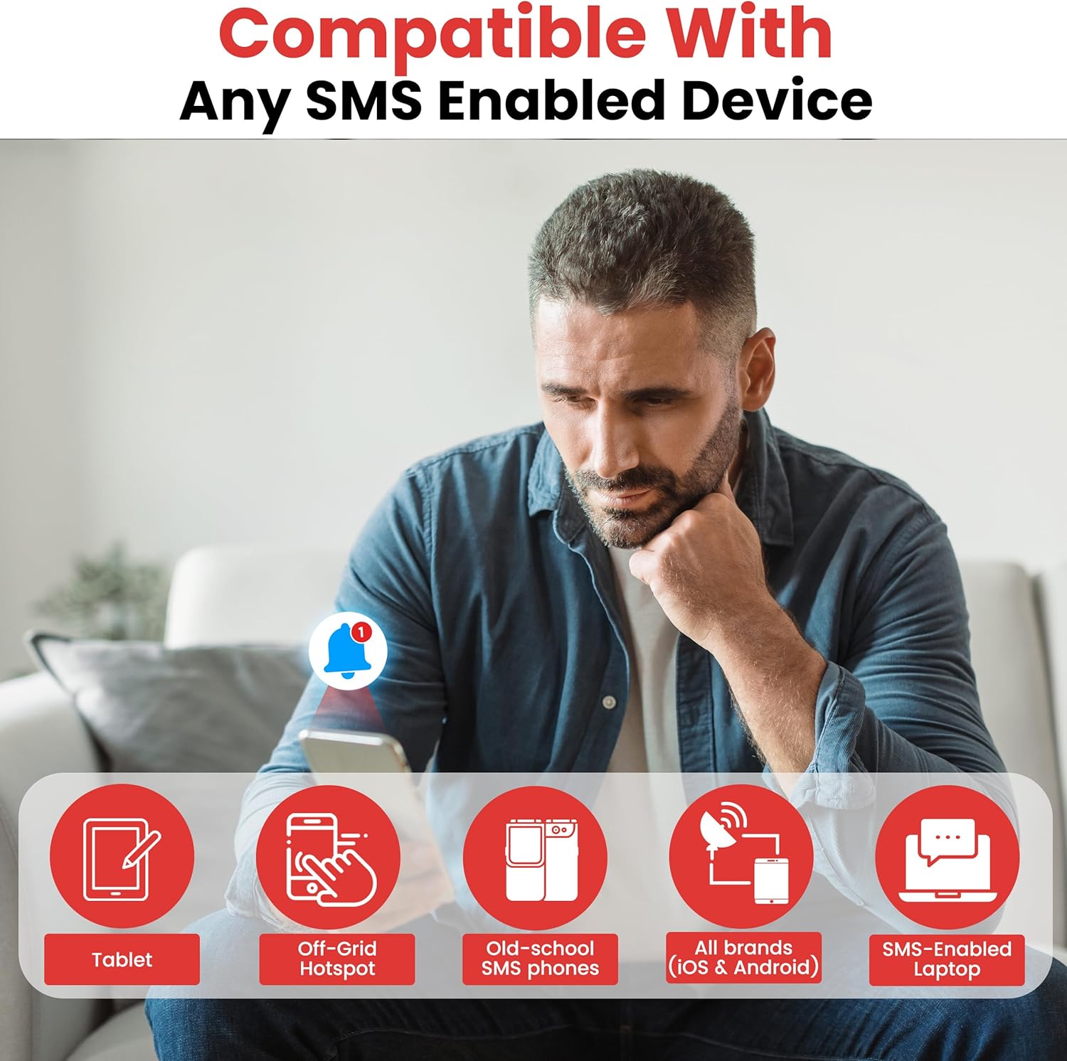 Instant Kini Safe Alert Wi-Fi Motion Sensor Alarm - Real-time SMS, Email, IFTTT - Great for Gun Safes, Cabinets, Home, Office - Easy Install, No Subscription, Long Lasting Rechargeable Battery