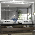 TETOTE 72 x 36 Inch LED Backlit Bathroom Mirror with Lights,3Color White/Warm/Natural,Anti-Fog Lighted Mirror,Dimmable,Vanity Mirror,Wall Mounted