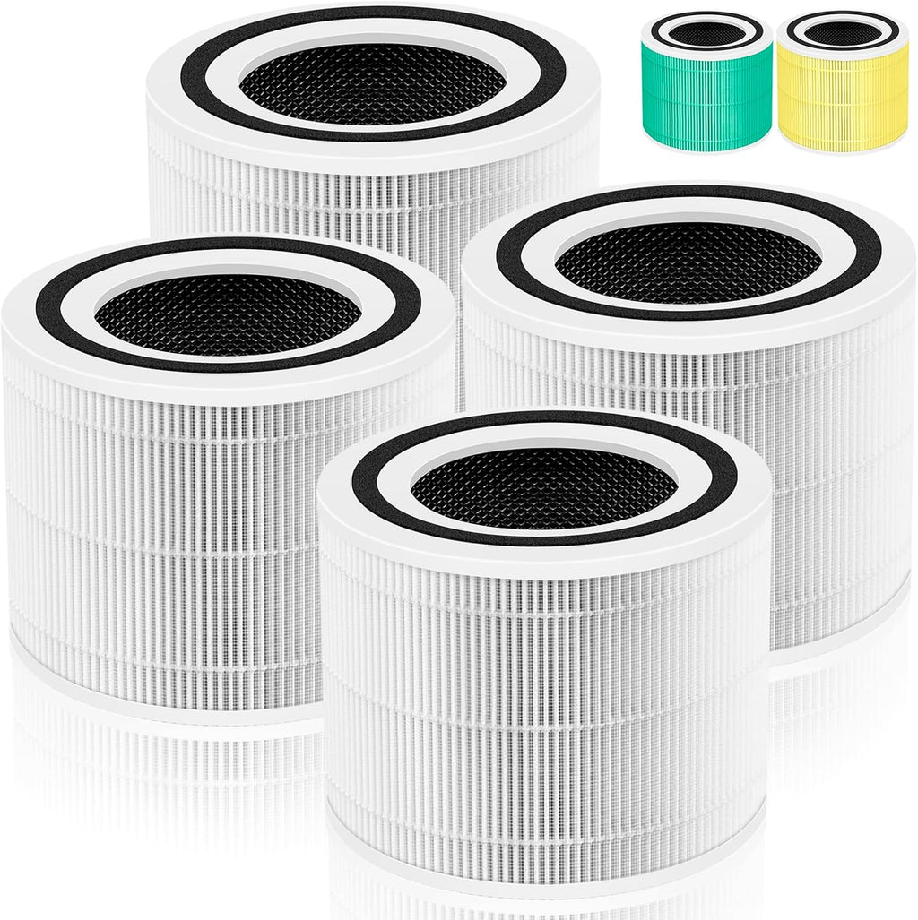 240 True HEPA Replacement Filter 14 for Puro 240 Air Purifier,3-in-1 High-Efficiency HP-14 with Activated Carbon Filter,4 Pack,White