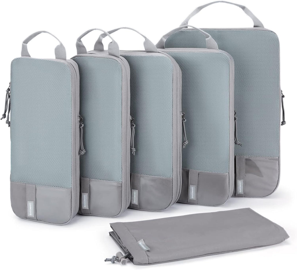 BAGSMART 6 Set /4 Set/2 Set Compression Packing Cubes for Travel, Lightweight Luggage Organizer Bags, Durable Space Saver Bags Travel Essentials