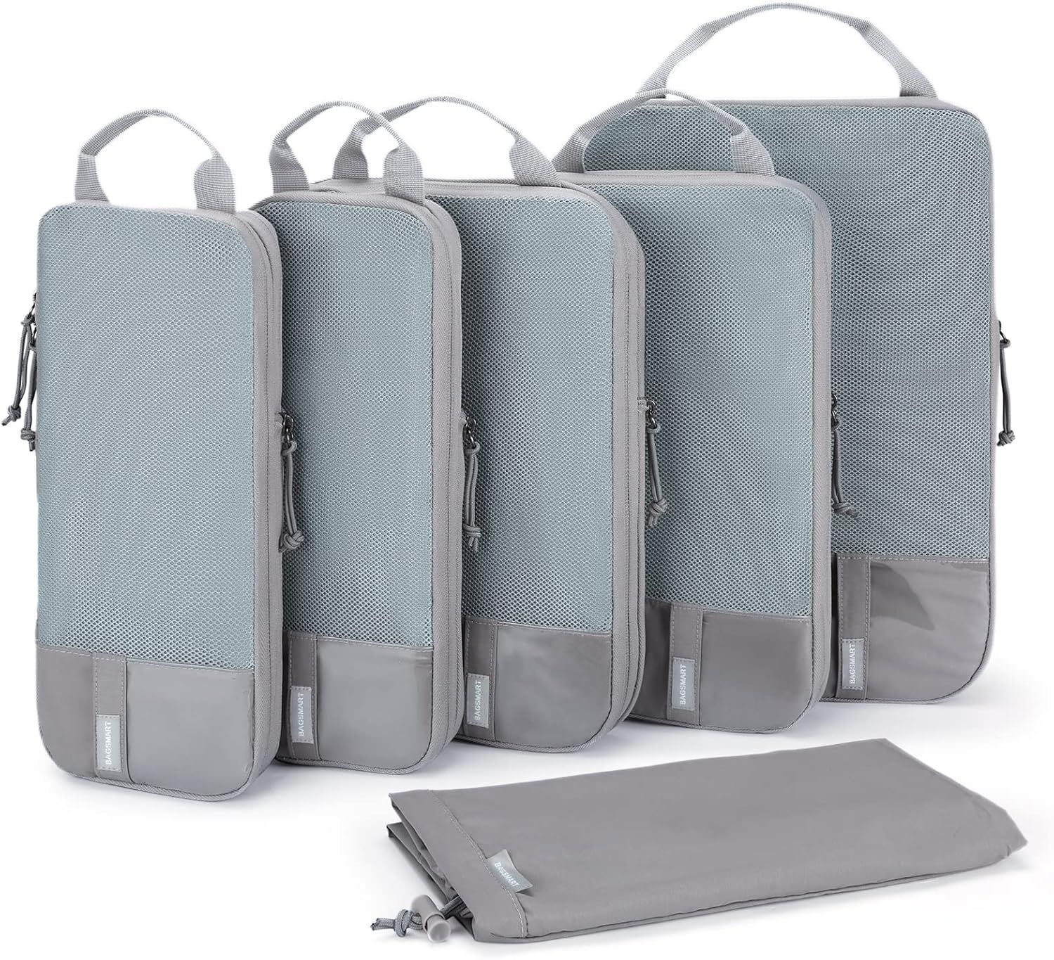 BAGSMART 6 Set /4 Set/2 Set Compression Packing Cubes for Travel, Lightweight Luggage Organizer Bags, Durable Space Saver Bags Travel Essentials