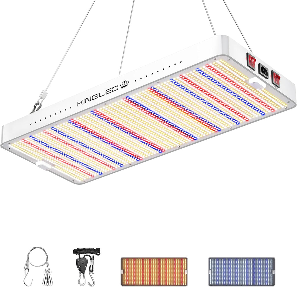 KINGLED KP4000 LED Grow Lights with Yield LEDs 5x5ft Coverage Full Spectrum Grow Lights for Indoor Hydroponic Plants Greenhouse Growing Lamps Veg Bloom Daul Mode