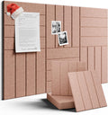 Large Felt Bulletin Board 36"x24" Cork Board Alternative - 6 Pack with 40 Safe Removable Adhesive Tabs, Cork Boards for Walls ffelt Boards or Home Office Classroom Pin Board-Terracotta