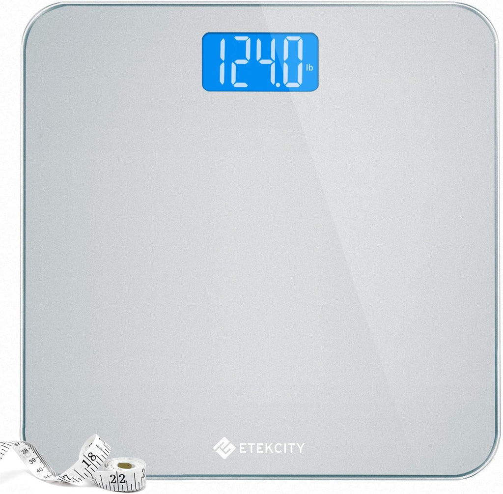 Etekcity Scale for Body Weight, Digital Bathroom Weighing Machine for People, Large and Easy-to-Read Backlight Display, Accurate with High Precision Measurements, Durable Tempered Glass, 400 lbs