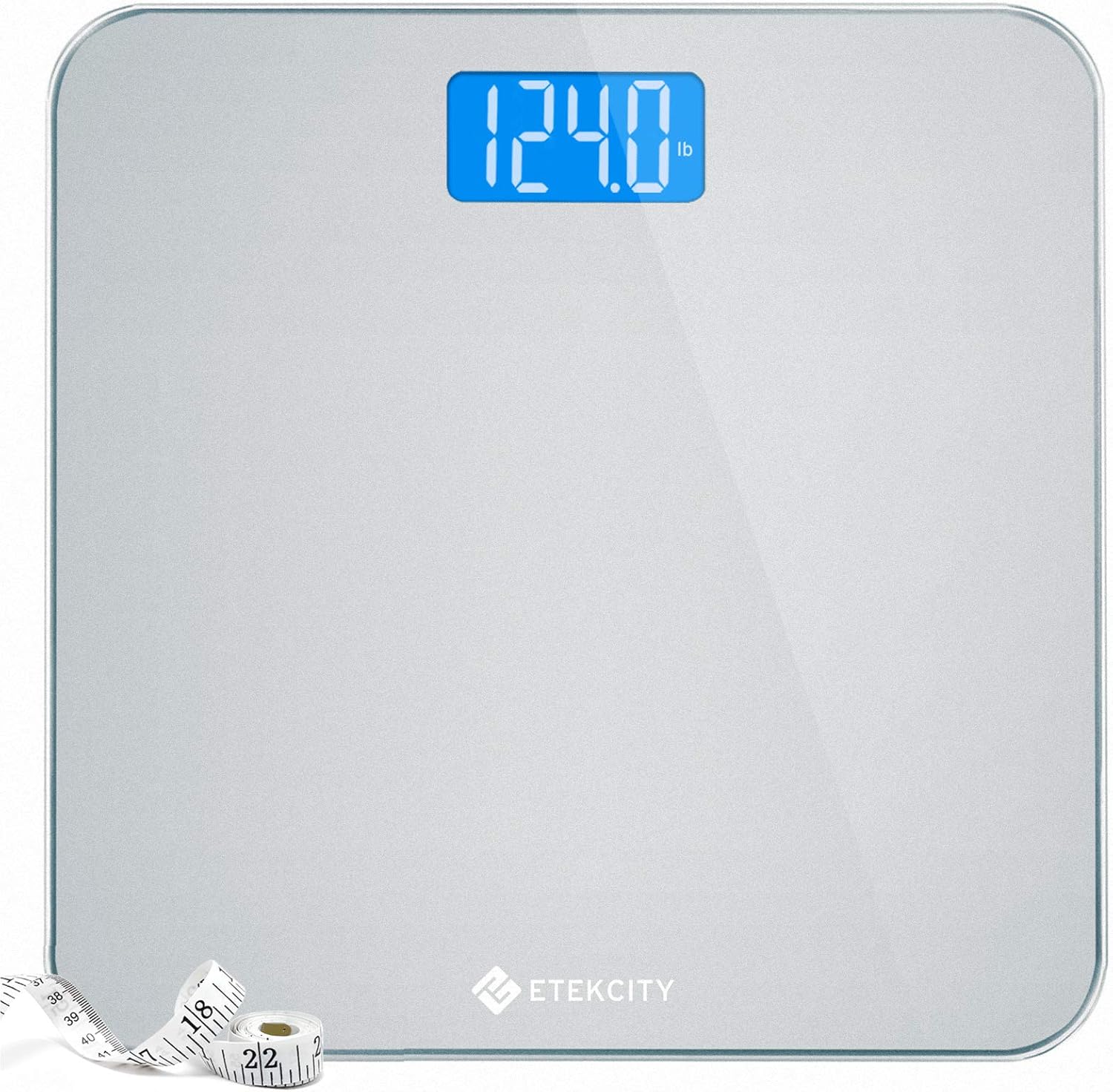 Etekcity Scale for Body Weight, Digital Bathroom Weighing Machine for People, Large and Easy-to-Read Backlight Display, Accurate with High Precision Measurements, Durable Tempered Glass, 400 lbs