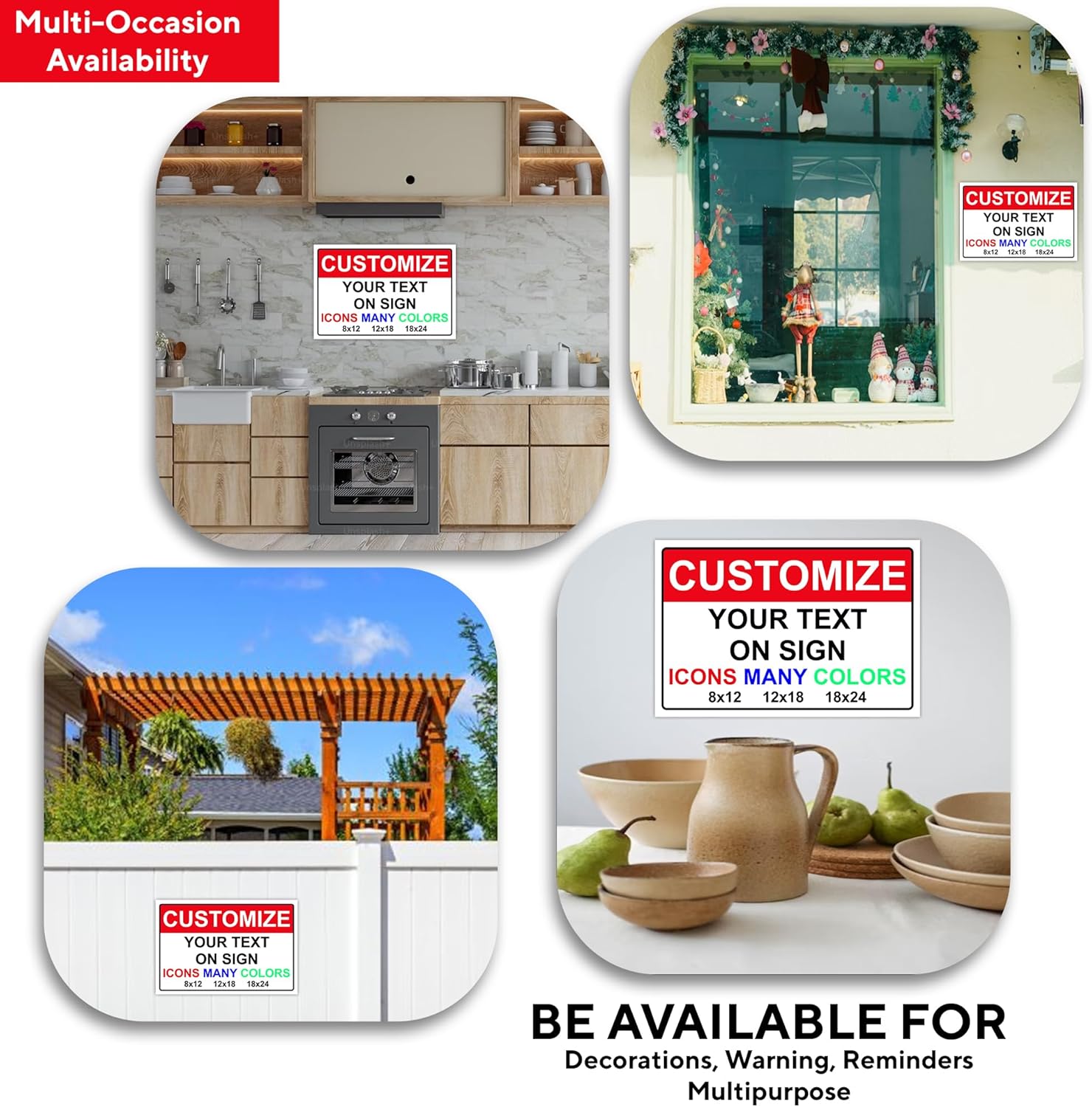 Custom Signs for Outside - Personalized Metal Signs for Outdoors, Home, Airbnb, Office, 12x18 Inch Custom Metal Sign Rust Free, UV Protected, Waterproof and Easy to Install - Made in USA