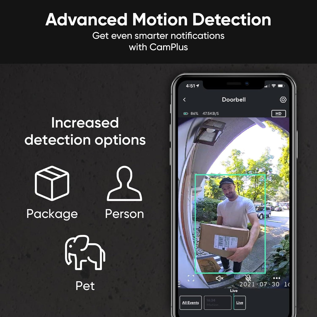 Wyze Wireless Video Doorbell Pro (Chime Included) with Easy-to-Use Design, 1440 HD Video, 1:1 Head-to-Toe View (1:1 Aspect Ratio), 2-Way Audio, Night Vision