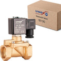 UNOX 3/4" NPT Solenoid Valve 12V DC, Brass Control Valve Normally Closed - 7-232 PSI Multi-Purpose Reliable Control Valve for Water, Air, and Gas - Solenoid Valves