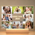 Custom Picture Frames with Photo, Personalized Photo Frame with Night Light, Customized Picture Frame, Personalized Anniversary Birthday Gifts for Women Men Mom Dad Grandma Grandpa Kids Family Friend
