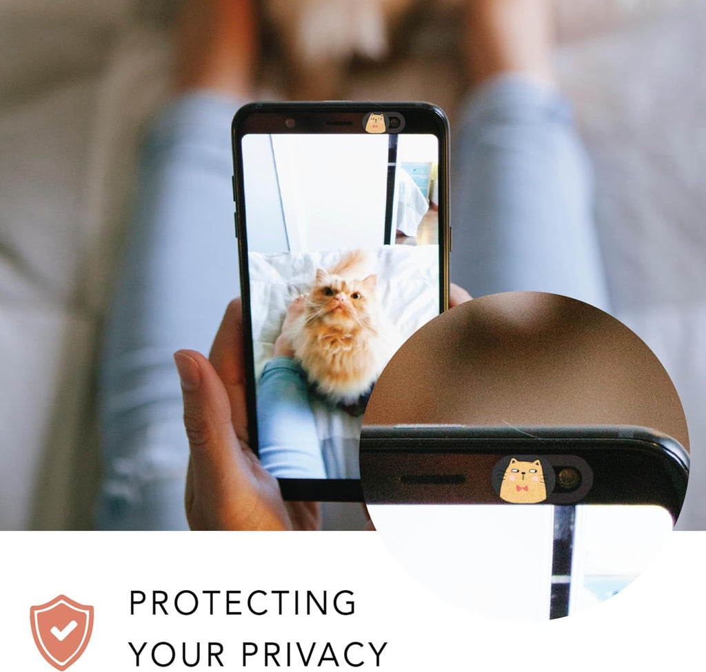 MESMOS Webcam Cover Slide, Cat Lovers for Women, Cat Lover Themed Thing, Mom Gifts for Women, Stocking Stuffers, Laptop Camera Cover Slide Cute (Small)