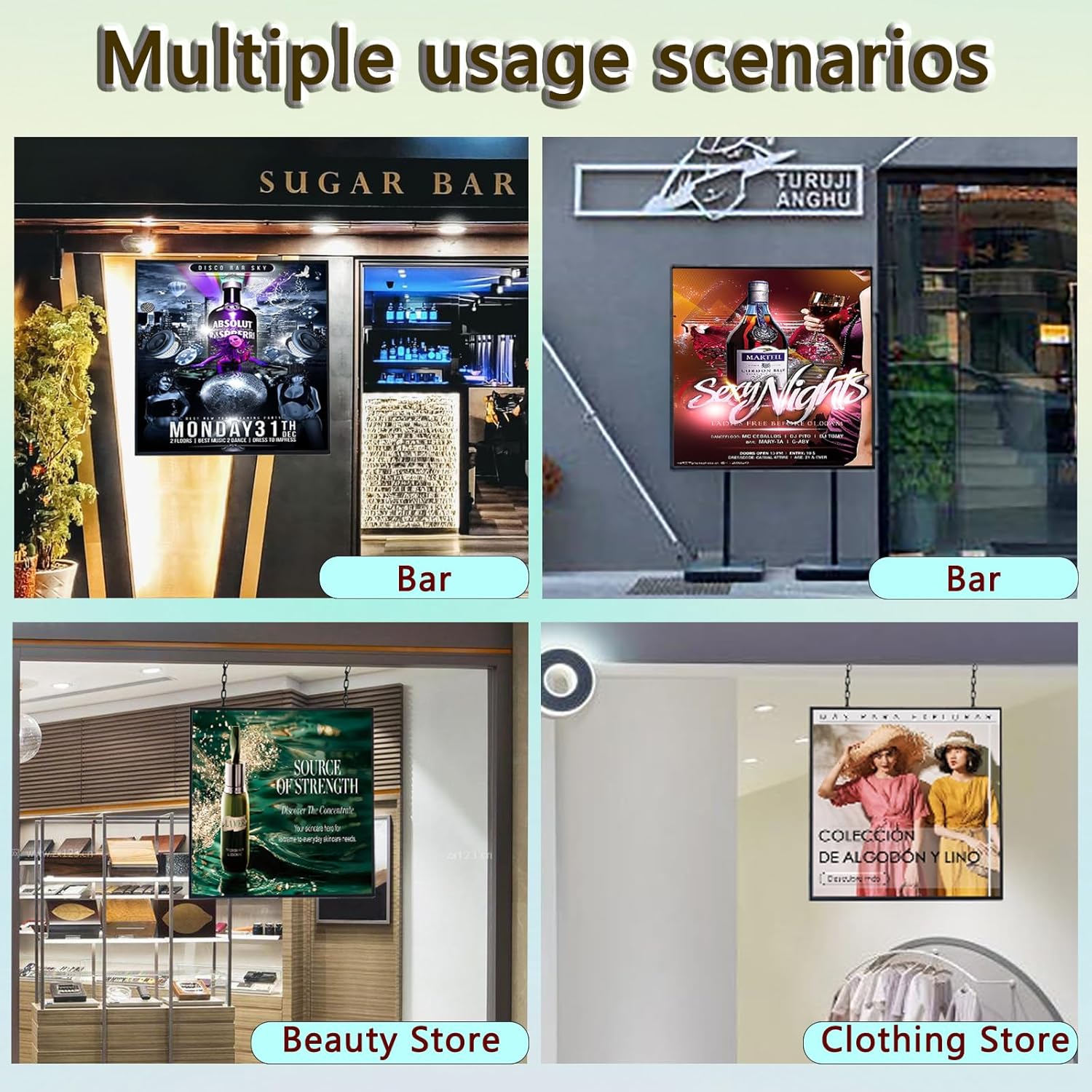 P4 Outdoor LED Video Sign 40x40 inch - WiFi USB Programmable Advertising Display for HD Videos, Images & Scrolling Text, Commercial Grade Square LED Screen