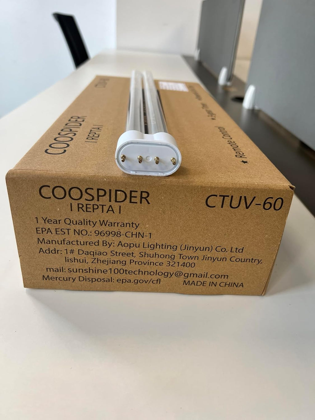 60W UV Sanitizer Light, Portable Ultraviolet Light with 3-Gear Timer, 110V, 99.99% UVC Ozone Free UV Lamp for Home, Office, Hotel, School