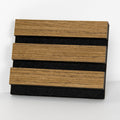 Sample Wood Salt Acoustic Wall Panels, Soundproof Wooden Wall Panels, 3D Fluted Sound Absorbing Panel, Natural Oak, Sample Pack