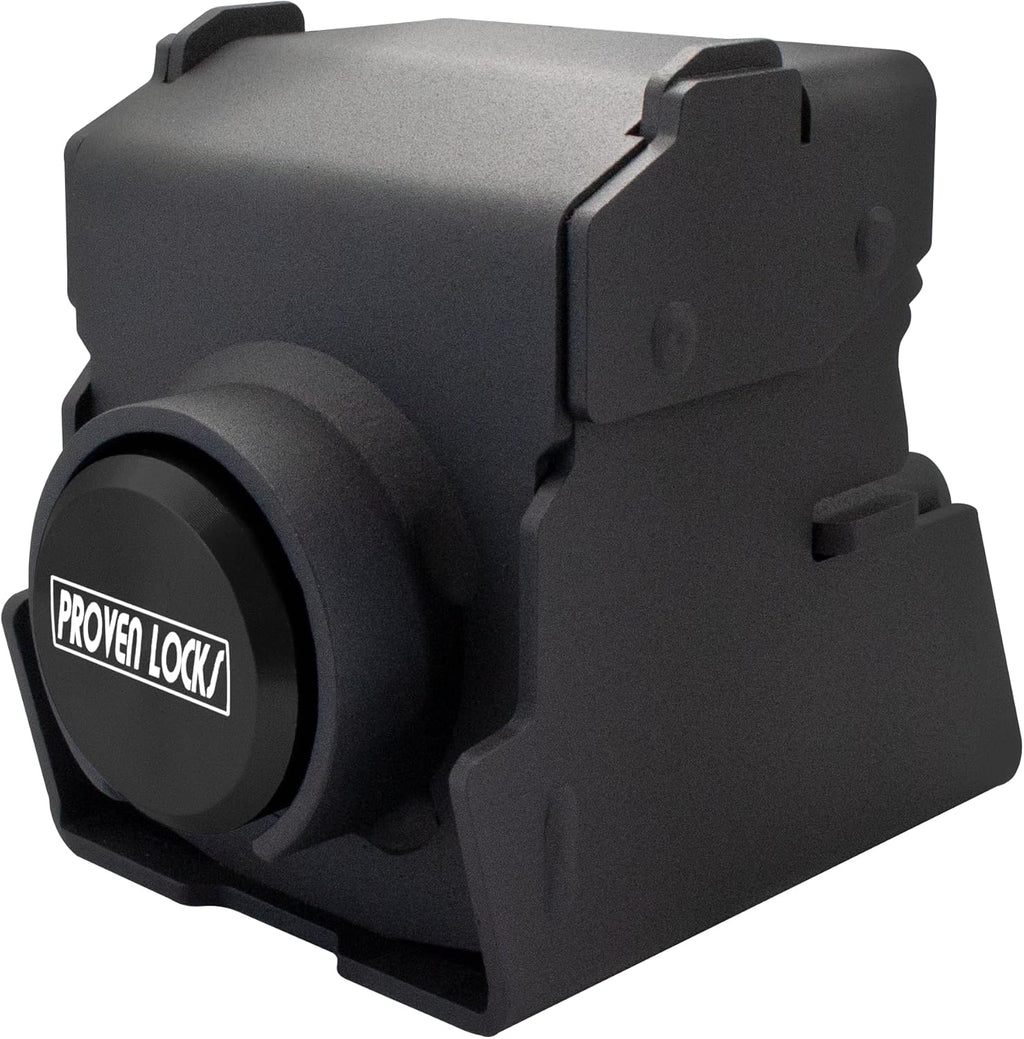 Proven Industries Model 2516 Trailer Lock, Fits 2 5/16-Inch Couplers, Made in The USA (Black-Square)
