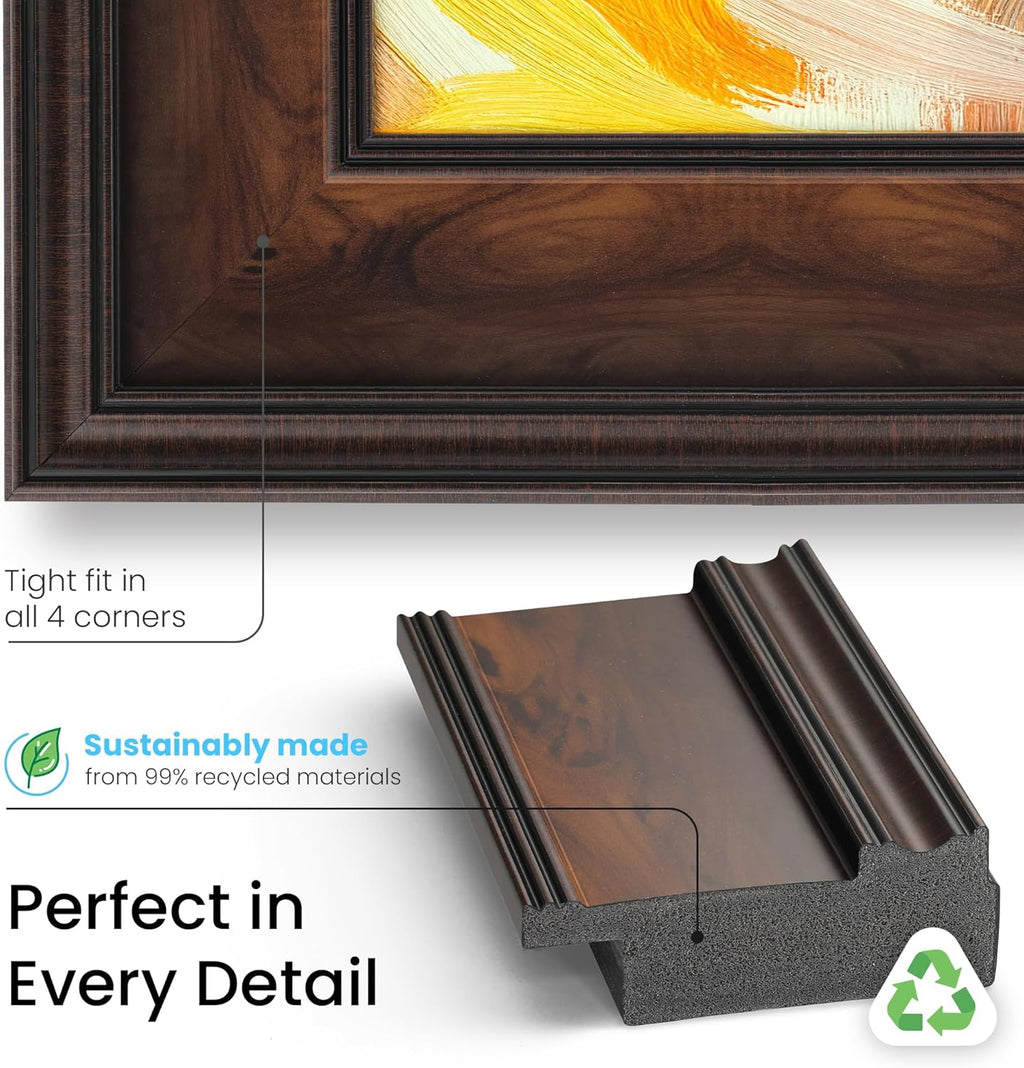 Burlwood 32" Premiere Deco TV Frame - Compatible ONLY with Samsung The Frame TVs (Fits 2021-2025, LS03A, LS03B, LS03C, LS03D, LS03FA)