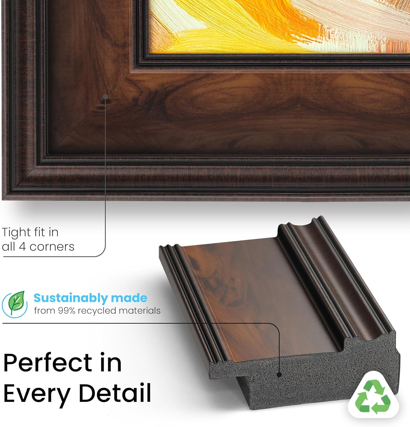 Burlwood 32" Premiere Deco TV Frame - Compatible ONLY with Samsung The Frame TVs (Fits 2021-2025, LS03A, LS03B, LS03C, LS03D, LS03FA)