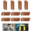 Non Fading Brown Reflective Stickers 2 inch X 6 inch, Outdoor Waterproof High Visibility Warning Safety Adhesive Reflector Tape (100 Pcs)