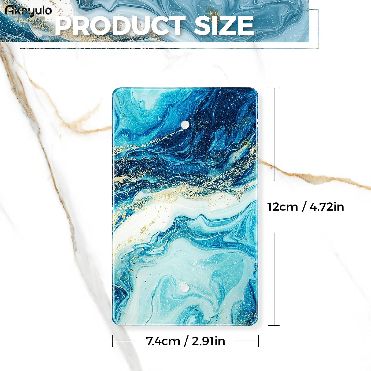Elegant Marble Bedroom Acrylic Wall Plates Blank Wall Plate Light Switch Cover Plate Blank Wall Plate Decorative Acrylic Light Switch Cover