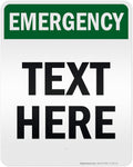 Custom Emergency Sign, OSHA Sign, 24x30 Inches, 3M EGP Reflective, Rust Free .080 Aluminum, Fade Resistant, Made in USA by My Sign Center