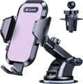 andobil Car Phone Holder, 2025 Military-Grade 89bs Strongest Suction Phone Holders for Your Car Dashboard/Windshield/Vent Easy Clamp Cellphone Holder Truck Stand for iPhone 17 16 15 Pro Max, Purple