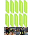 Non Fading Fluorescent Yellow Reflective Stickers 1 inch X 6 inch, Outdoor Waterproof High Visibility Safety Adhesive Reflector (100 Pcs)