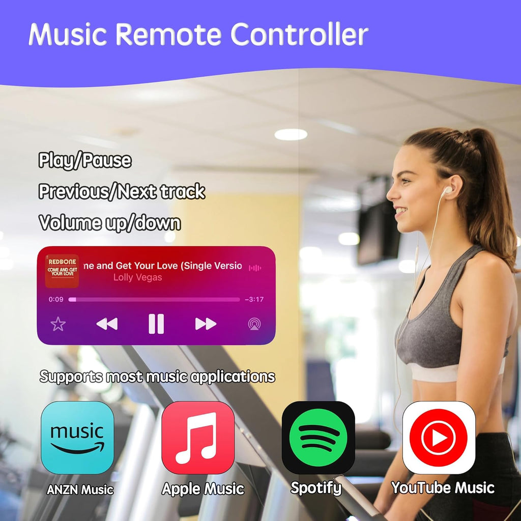 TikTok Scrolling Ring Microphone Remote Control,Fingertip Wireless Bluetooth Remote Control;for iPhone,Google Pixel,Samsung Phone (Black)
