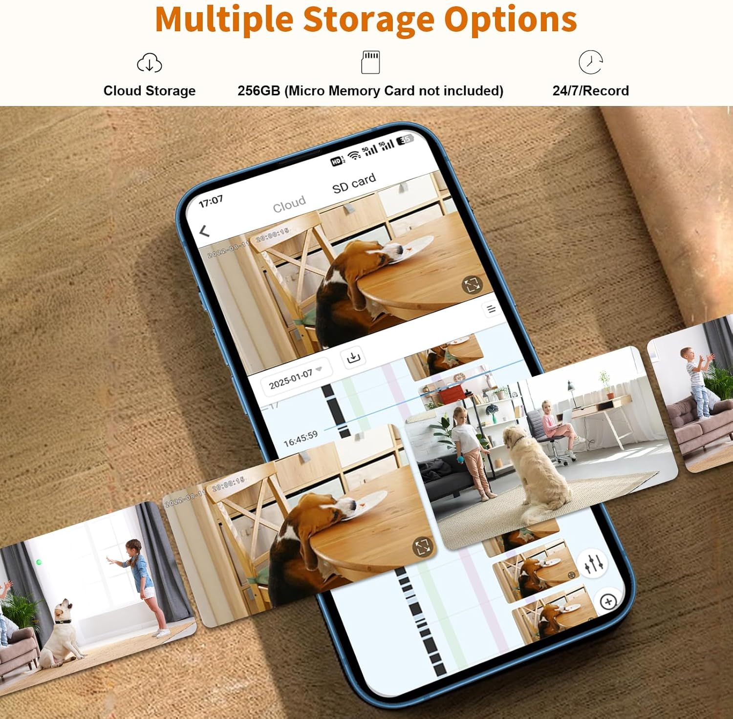 [5G & 2.4G] 2K Indoor Security Camera for Bedroom, Pet/Dog/Baby Camera with Phone App, AI Human Detection, Night Vision, 2-Way Audio, Alexa & Google Home Compatible, with a Month Cloud Storage