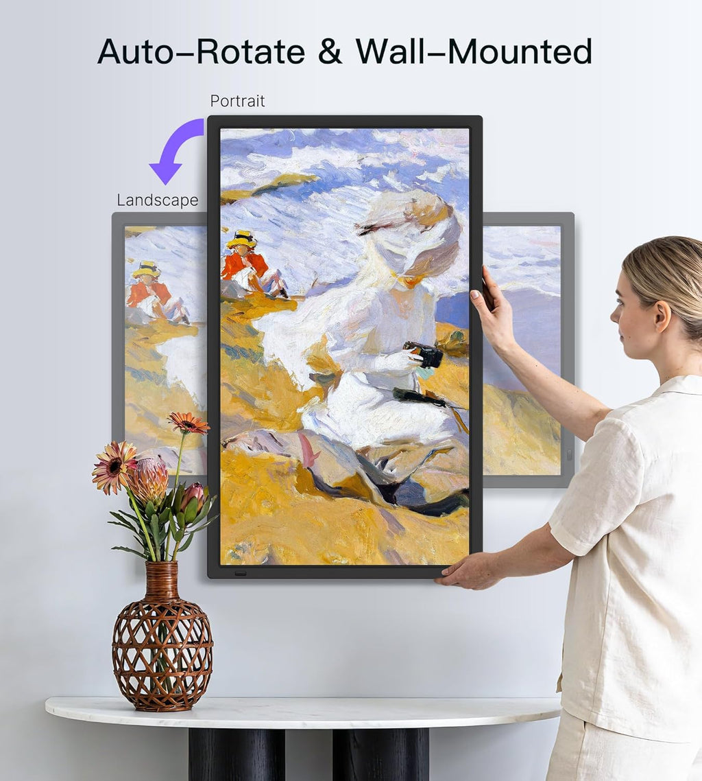 Uhale 32 Inch Extra Large Digital Picture Frame with 64GB, Remote Control, 1920 x 1080 FHD IPS WiFi Electronic Photo Frames, Support SD and USB, Share Moments Securely and Instantly, No Touch Screen