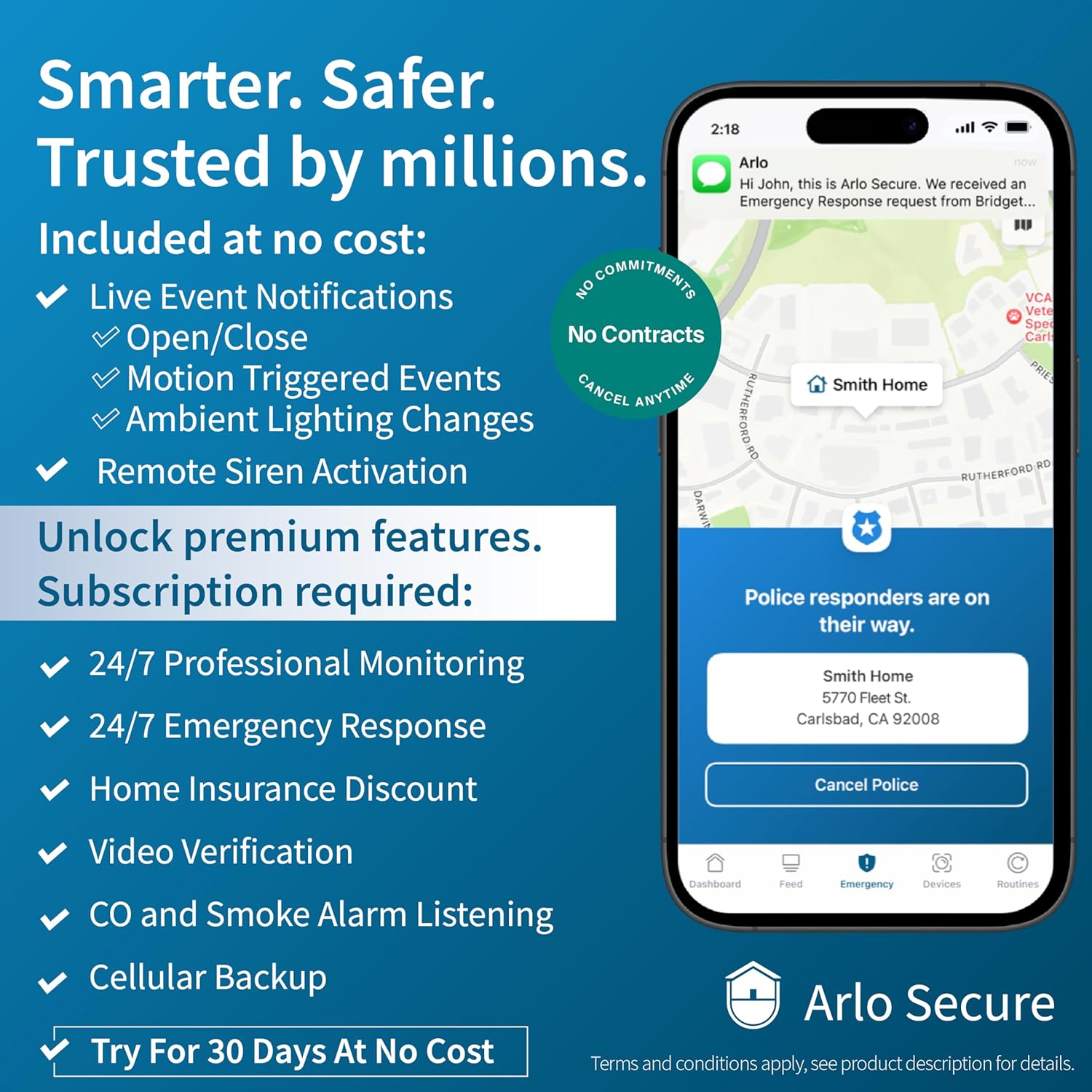 Arlo Home Security System - Wired Keypad Sensor Hub, (2) 8-in-1 Sensors, 24/7 Professional Monitoring + Outdoor 2K (1 Cam) + Bundle - No Contract Required, Alarm System for Home Security