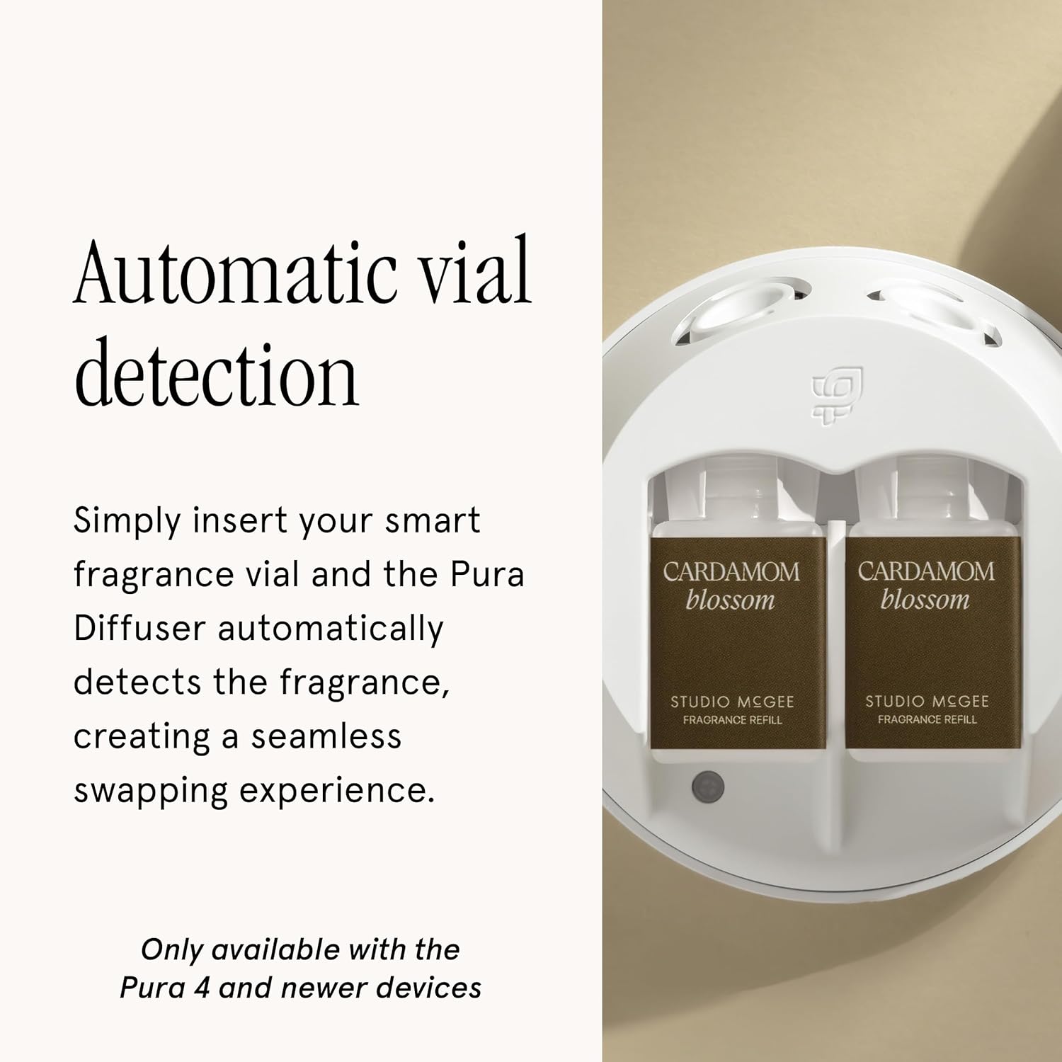 Pura x Studio McGee Home Scent Refill - Smart Air Diffuser - Up to 120-Hours of Luxury Fragrance per Refill - Home Essential - Clean & Safe Diffuser Fragrance - 2 Pack, Cardamom Blossom