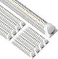 4ft led Shop Light - 45W 6750lm 5000K 4 Foot V Shape Integrated T8 led Lights,Linkable Shop Lights 48" T8 Garage Lights 8 Pack