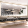 Keonjinn 96 ” x 36 ” Lighted Mirror for Bathroom Wall, LED Mirror with Frontlit & Backlit, Large Bathroom Mirror with Lights, Dimmable 3-Color Lights, HD Tempered Glass, UL-Listed LED Driver