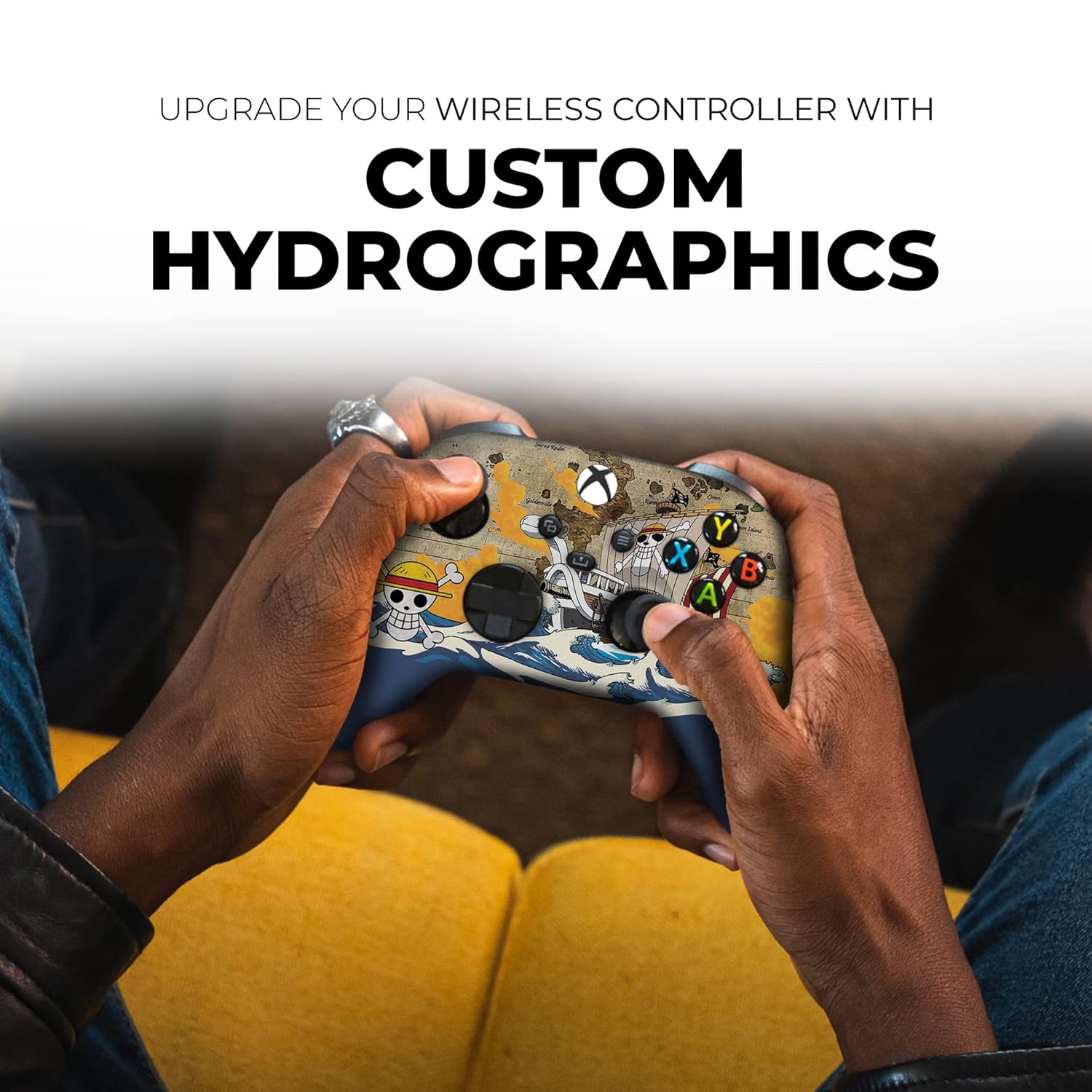 DreamController One Peice Custom X-box Controller Wireless compatible with X-box One/X-box Series X/S Proudly Customized in USA with Permanent HYDRO-DIP Printing(NOT JUST A SKIN) (MODDED)