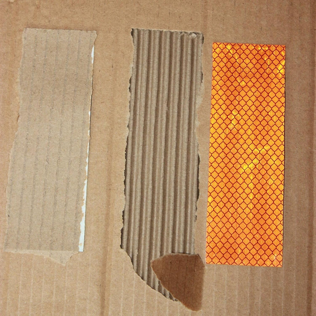 Non Fading Brown Reflective Stickers 2 inch X 6 inch, Outdoor Waterproof High Visibility Warning Safety Adhesive Reflector Tape (20 Pcs)