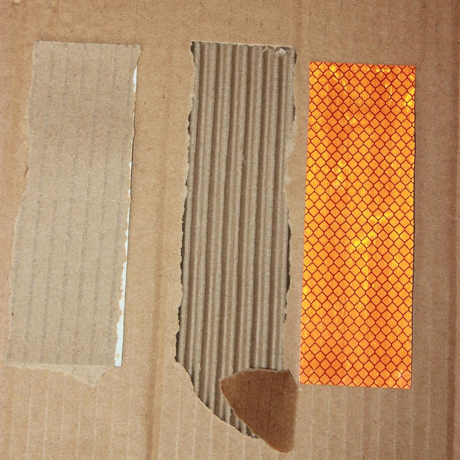 Non Fading Brown Reflective Stickers 2 inch X 6 inch, Outdoor Waterproof High Visibility Warning Safety Adhesive Reflector Tape (20 Pcs)
