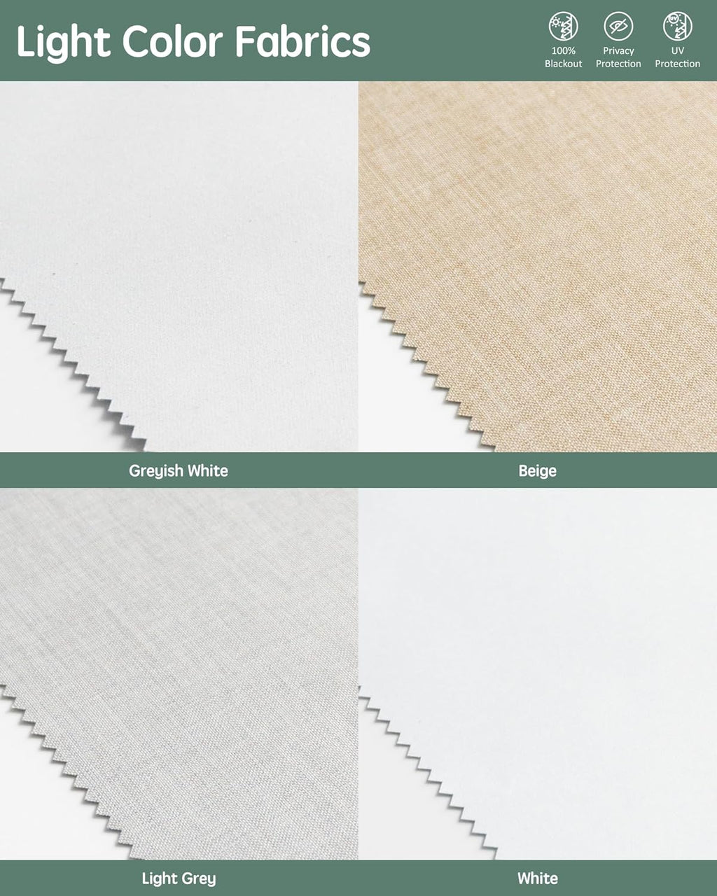 Yoolax Fabric Sample Blinds, Blackout Blinds Roller Shades, Shades for Windows, Fabric Sample (Multicolor)