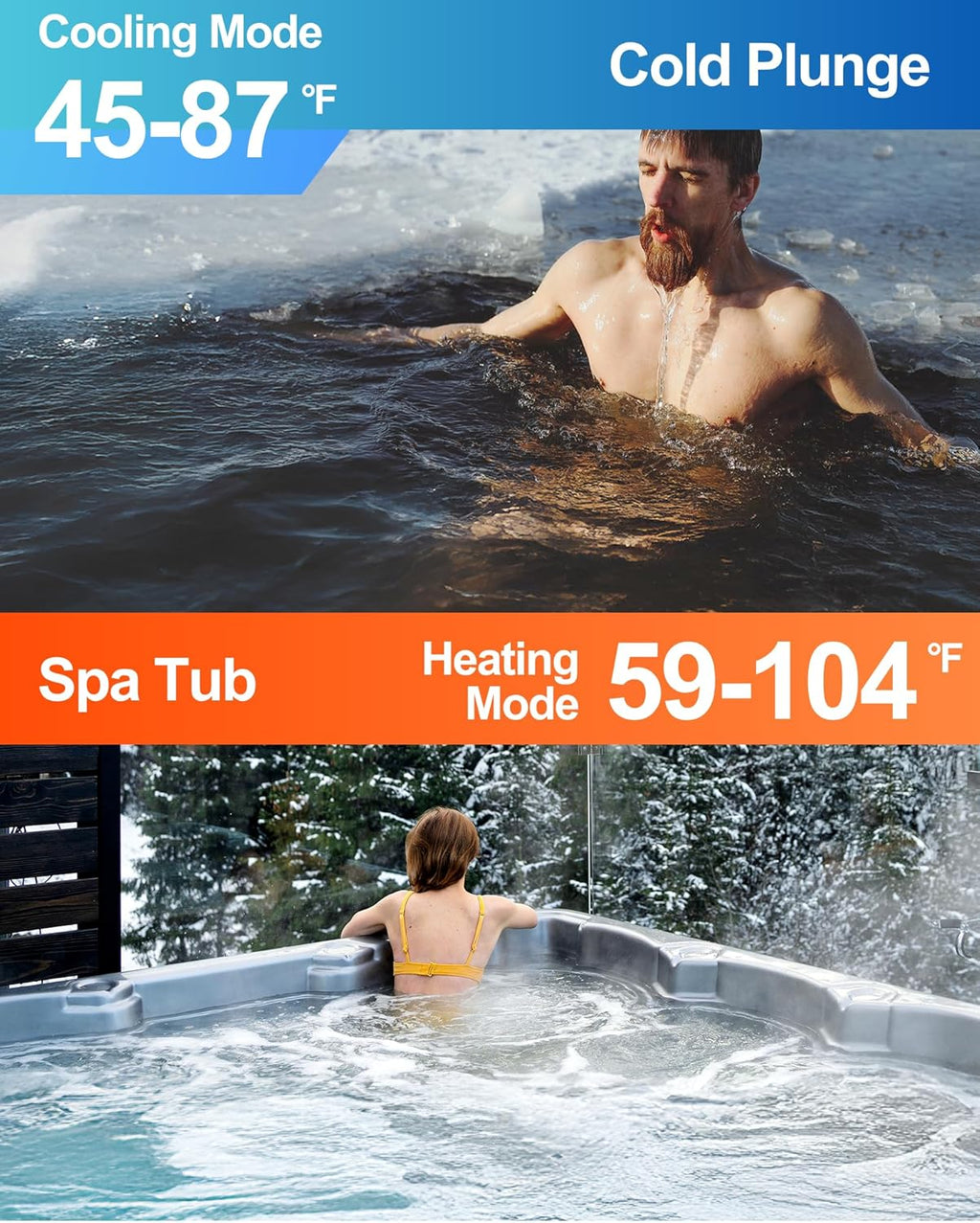 35100 BTU Pool Heat Pump, for 10000 Gallons In and Above Ground Pools, Electric Pool Heater with WiFi Control Via App, Heat&Cool Mode, Titanium Heat Exchanger, 240V