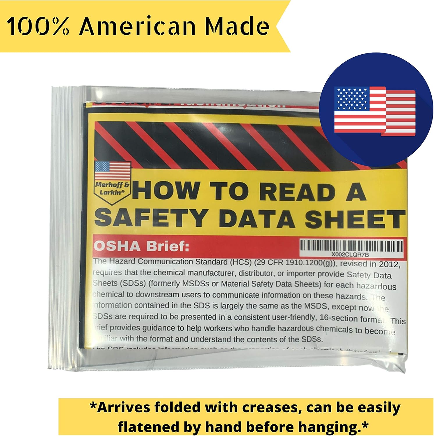 How to Read A Safety Data Sheet (SDS/MSDS) Poster | English & Spanish 2025 | 36 x 24 Inch | UV Coated Paper Sign | OSHA, HMIS, Hazard Compliance Center | Display Instructions Chemical Labels (English)