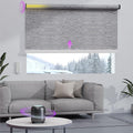 Astomi Motorized Roller Shades for Windows, Blackout Automatic Blinds with Remote, Smart Blinds, Voice Control, Compatible with Alexa, Google, Custom Size, Jacquard Grey