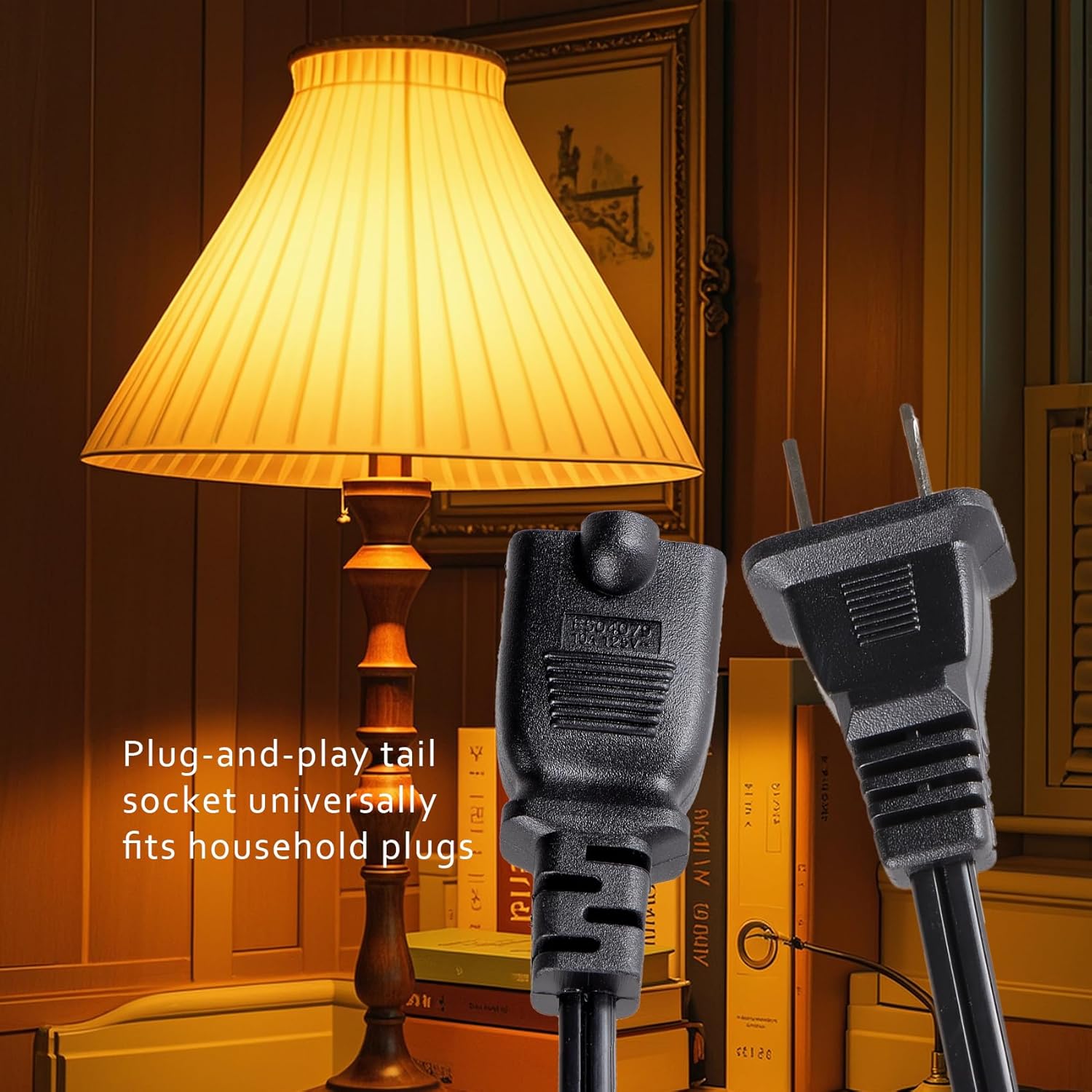 Dimmer Light Switch, 6FT Rotary Control for 120V 100W - Table Lamp Outdoor String Lights Dimmable Lights Dimming Thermostat Reptile - Black Pack of 1