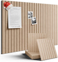 Large Felt Bulletin Board 36"x24" Cork Board Alternative - 6 Pack with 40 Safe Removable Adhesive Tabs, Cork Boards for Walls for Home Office Classroom Pin Board-Taupe