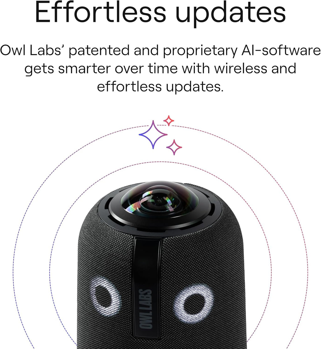 Meeting Owl 4+ 360-Degree, 4K Smart Video Conference Camera, Microphone, and Speaker (Automatic Speaker Focus, Smart Zooming, Noise Equalizing, Certified for Microsoft Teams)